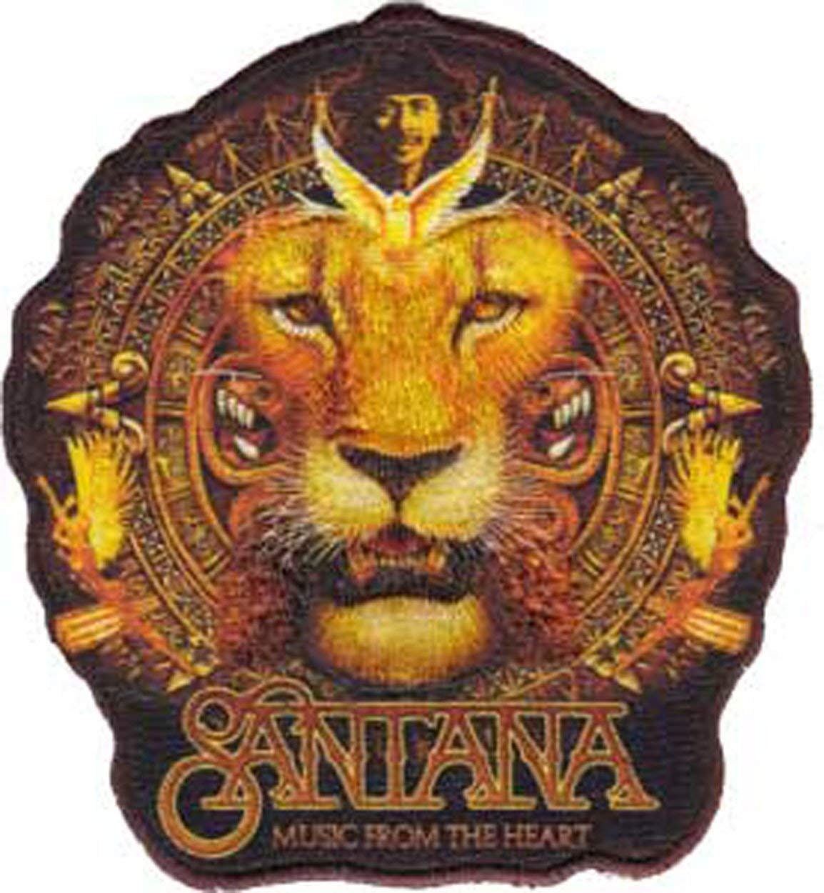 CARLOS SANTANA Lion Patch - Embroidered Rock Band Patch Applique Craft Supply
