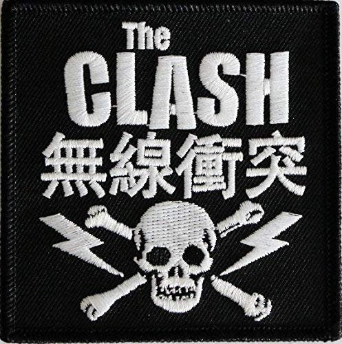 THE CLASH Skull & Bolts Patch - Embroidered Rock Band Patch Applique