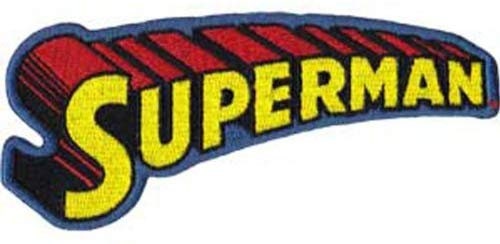 SUPERMAN Text Patch - DC Comics Embroidered Patch Applique Craft Supply