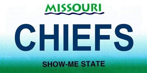 CHIEFS Missouri State Background Metal License Plate Craft Supply