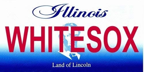 WHITESOX Illinois State Background Metal License Plate Craft Supply