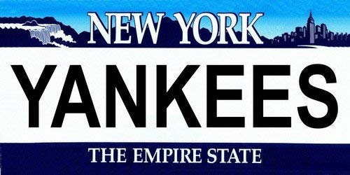 YANKEES New York State Background Metal License Plate