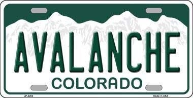 AVALANCHE Colorado State Background Metal License Plate Craft Supply