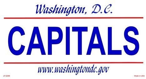 CAPITALS Washington DC State Background Metal License Plate Craft Supply
