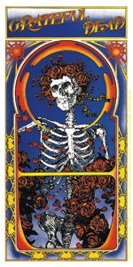 GRATEFUL DEAD Skull and Roses Rock Sticker Decal - Rock Band Craft Supply