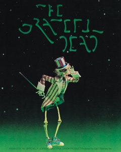GRATEFUL DEAD Uncle Sam Black Green Sticker Decal - Rock Band