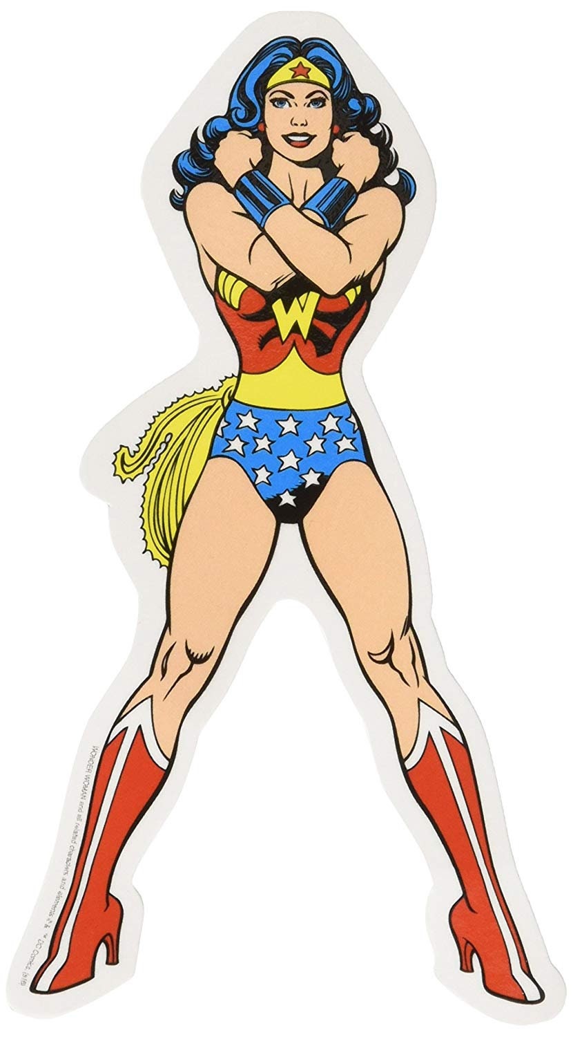 WONDER WOMAN Standing Sticker Decal - DC Comics Craft Supply