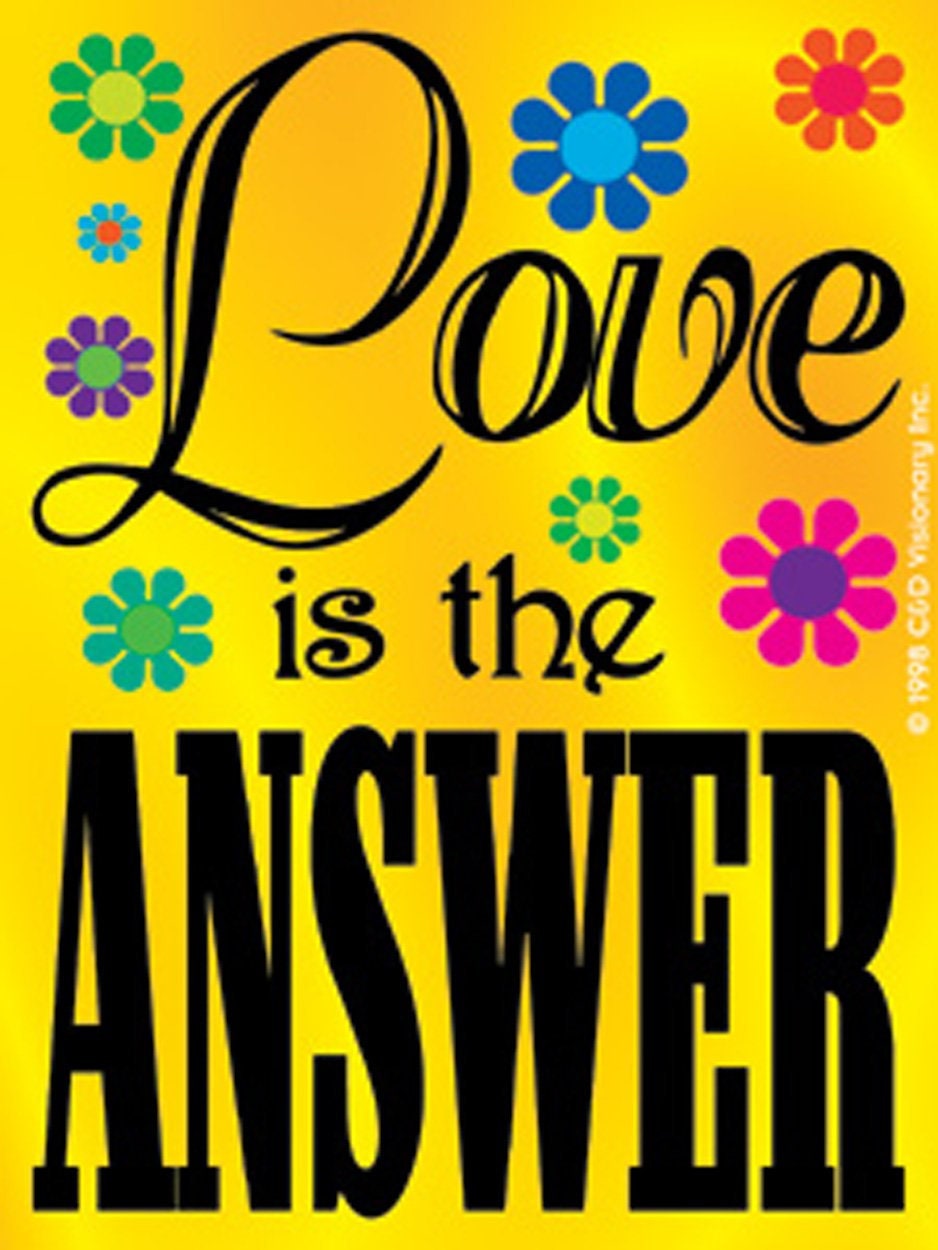 LOVE Is THE ANSWER Sticker Decal
