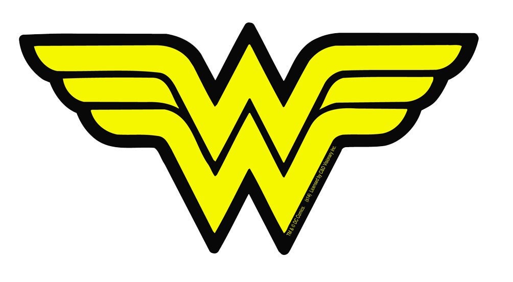 WONDER WOMAN Logo Sticker Decal - DC Comics Craft Supply
