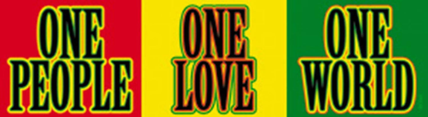 POSITIVE VIBRATIONS Rasta People Love Sticker Decal - Jamaican Reggae & Rasta Craft Supply
