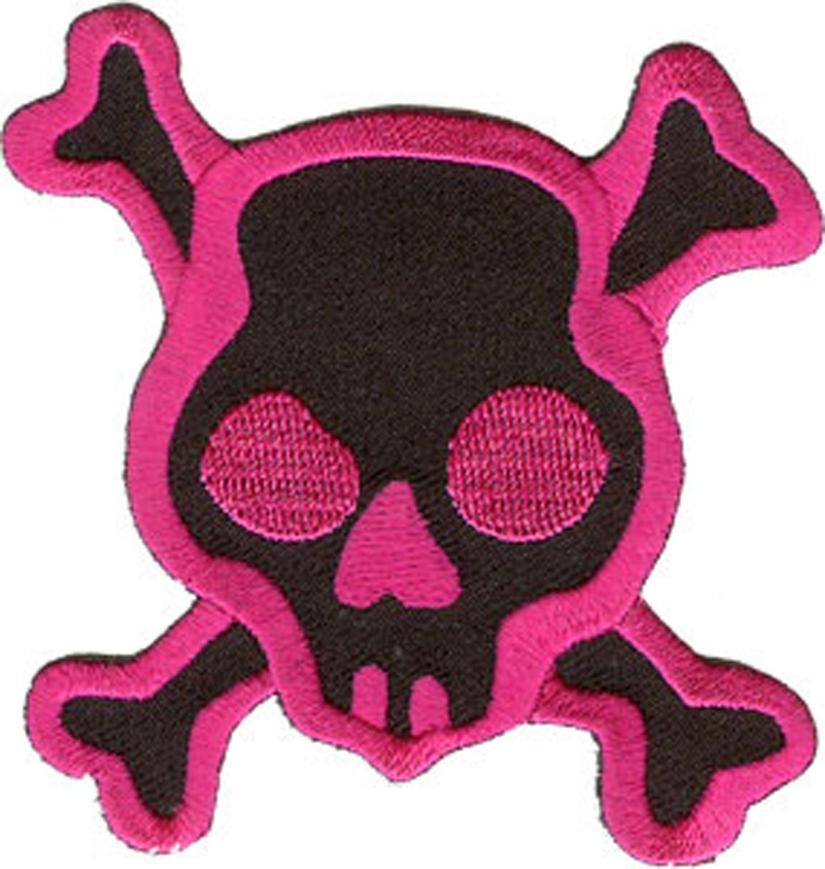 PINK SKULL Patch - Skulls Embroidered Patch Applique Craft Supply