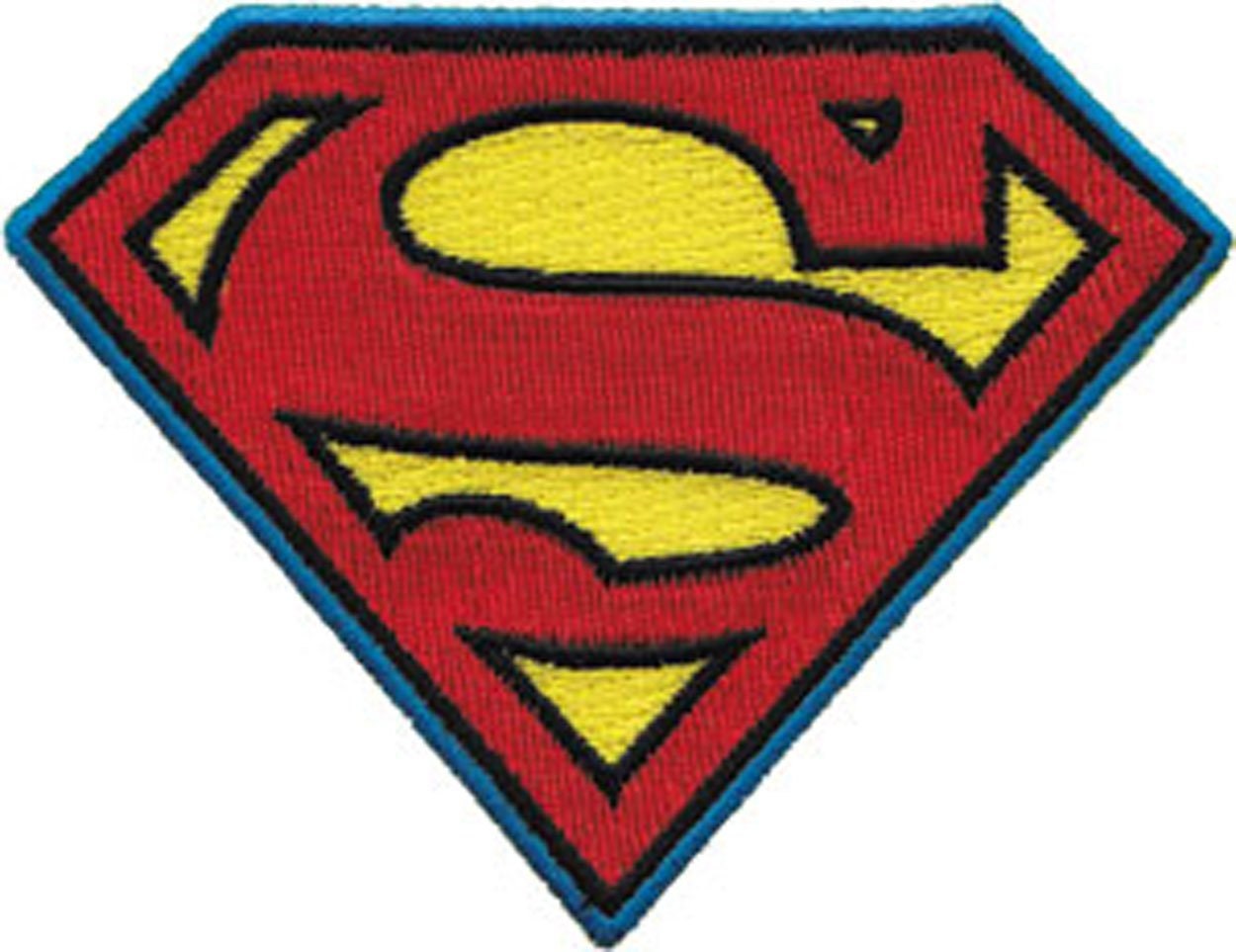SUPERMAN Classic Shield Logo Patch - Embroidered Dc Comics Patch Craft Supply