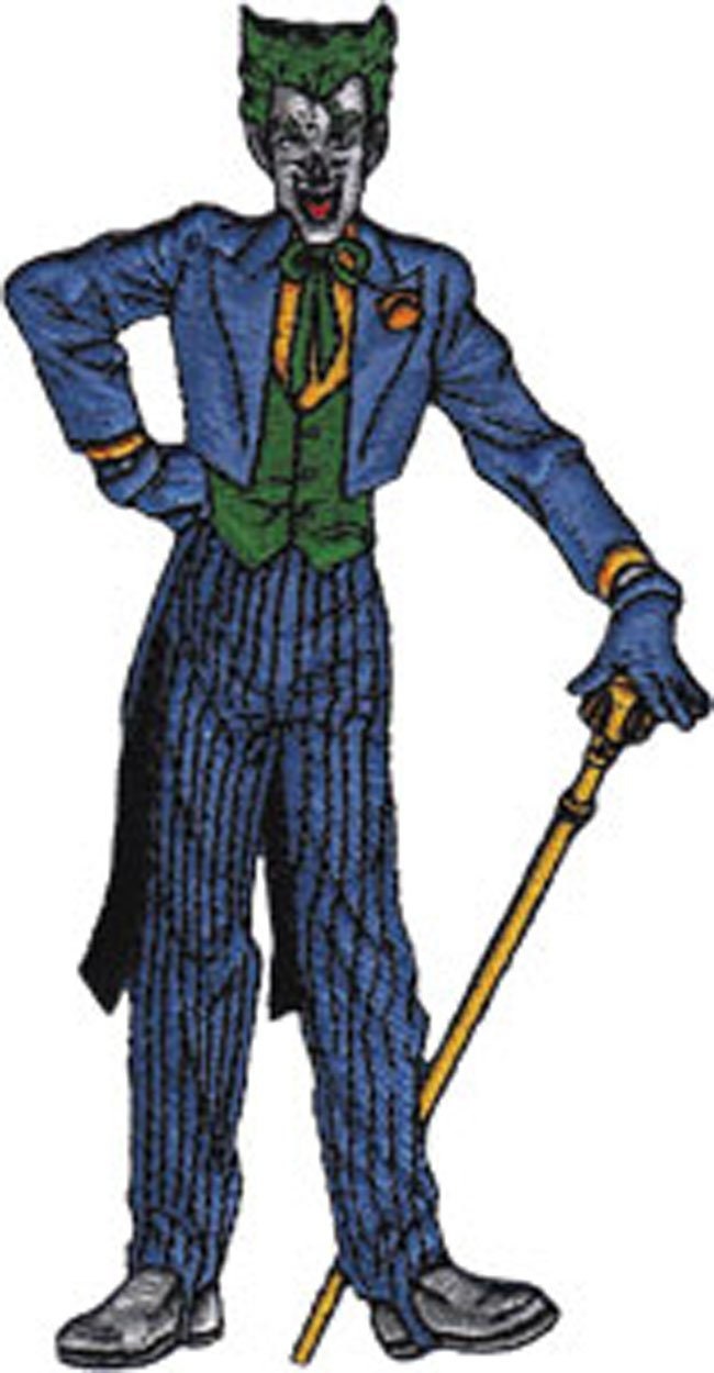 JOKER Standing Patch - Batman DC Comics Embroidered Patch Applique Craft Supply