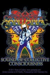 SANTANA Silhouette Magnet for Refrigerators and Lockers - Rock Band Craft Supply