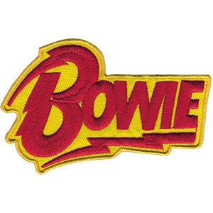 DAVID BOWIE Lightening Logo Patch - Embroidered Rock Band Patch Applique