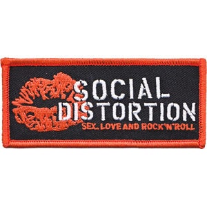 SOCIAL DISTORTION Lip Logo Patch - Embroidered Rock Band Patch Applique Craft Supply