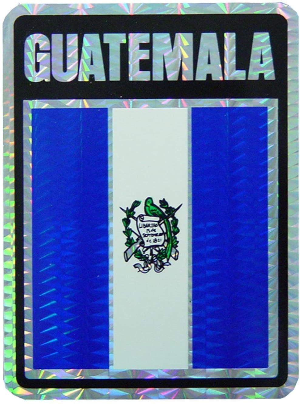 GUATEMALA Flag Reflective Sticker Decal - Country Flag Holographic Glossy Craft Supply