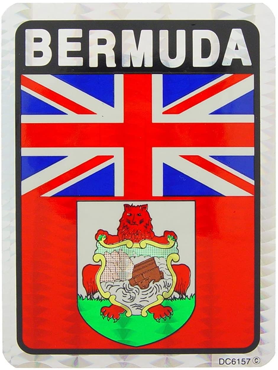 BERMUDA Flag Reflective Sticker Decal - Country Flag Holographic Glossy Craft Supply