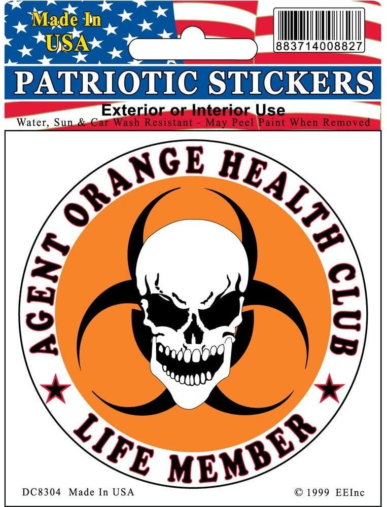 Agent Orange Health Club Life Member Vietnam Sticker Decal - Veteran Vets Military Navy Marines Army Air Force Craft Supply