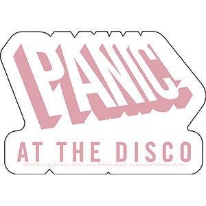 PANIC! At THE DISCO Tilted Logo Sticker Decal - Rock Band Craft Supply