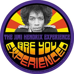 JIMI HENDRIX Experience Circle Sticker Decal - Rock Band