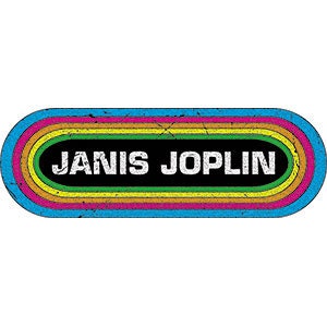 JANIS JOPLIN Rainbow Sticker Decal - Rock Band