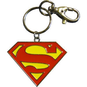 SUPERMAN Logo Metal Keychain - Superman Enameled Logo - DC Comics Craft Supply