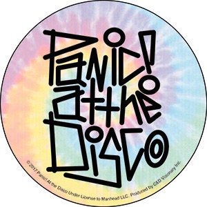 PANIC! At THE DISCO Tie Dye Logo Sticker Decal - Rock Band Craft Supply