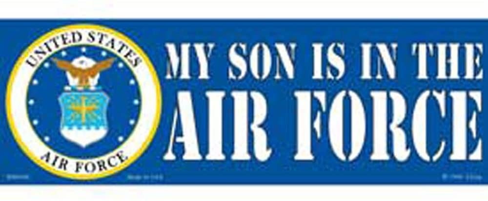 My Son Is In The Air Force Bumper Sticker Decal - Veteran Vets Military Navy Marines Army Craft Supply