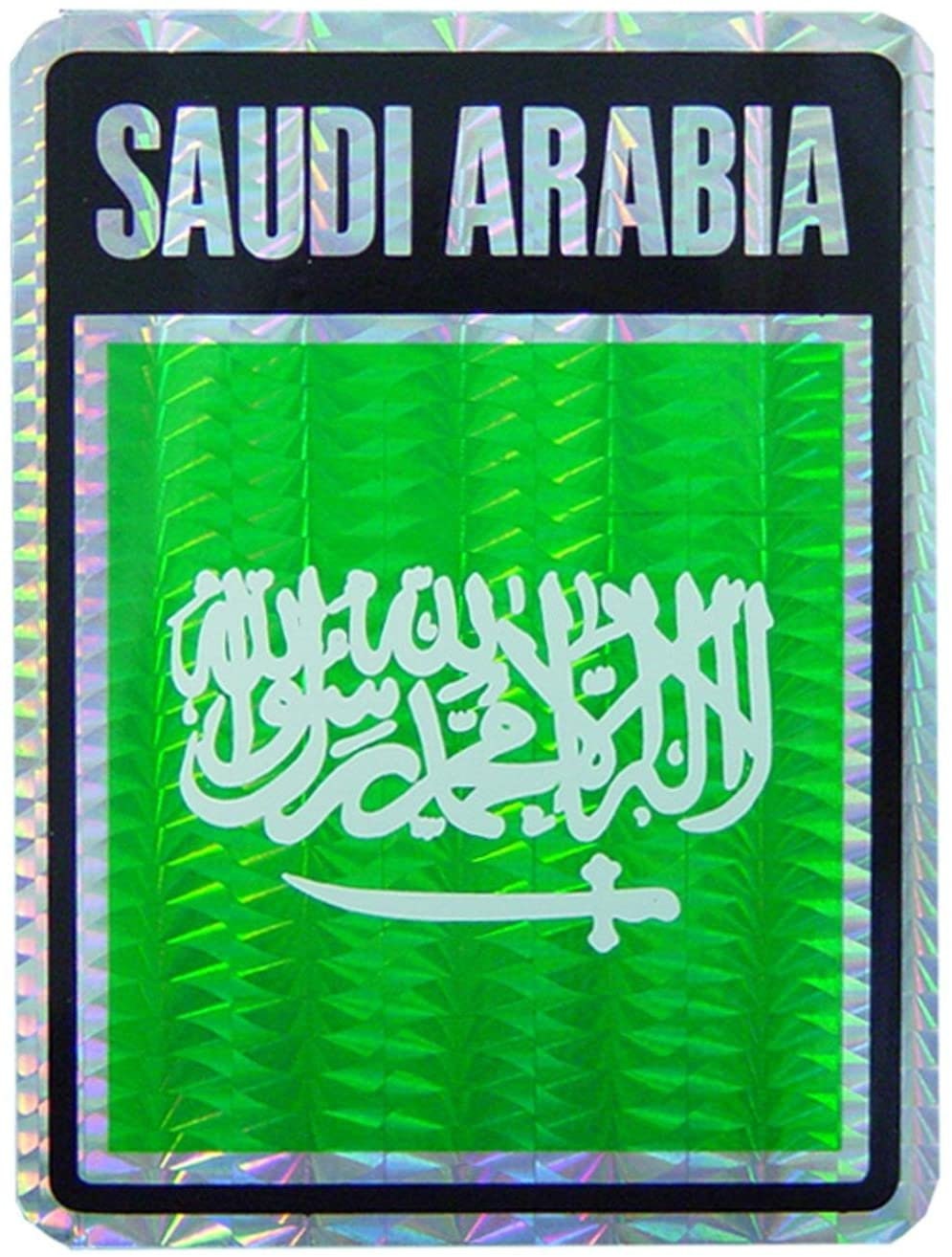 SAUDI ARABIA Flag Reflective Sticker Decal - Country Flag Holographic Glossy Craft Supply