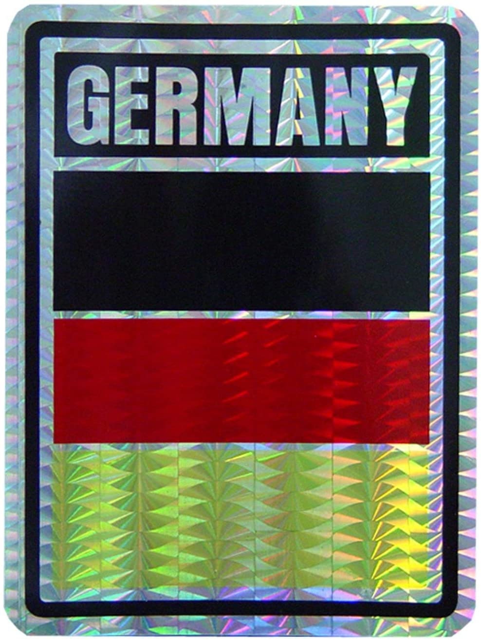 GERMAN Flag Reflective Sticker Decal - Country Flag Holographic Glossy Craft Supply