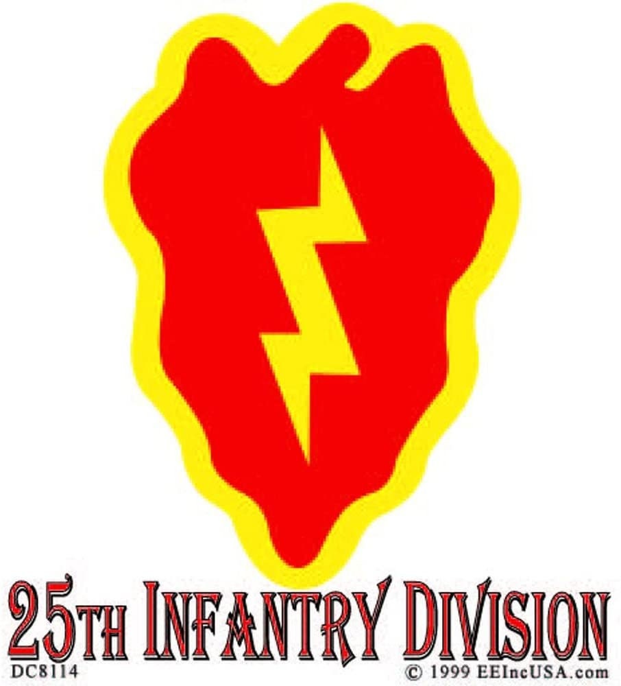 Army 25th Infantry Division Logo Sticker Decal - Veteran Vets Military Navy Marines Army Air Force Craft Supply
