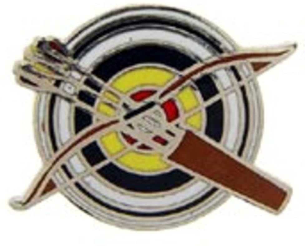 ARCHERY Bow Arrow Bullseye Lapel Pin - Enamel Pin for Backpack Tie Shirt Trading Button Pinback Craft Supply