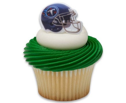 12 TENNESSEE TITANS Cupcake Rings NFL Cake Toppers for Birthday Party Decoration