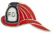 FIRE DEPT Firefighter Helmet Lapel Pin - Enamel Pin for Backpack Tie Shirt Trading Button Pinback Craft Supply