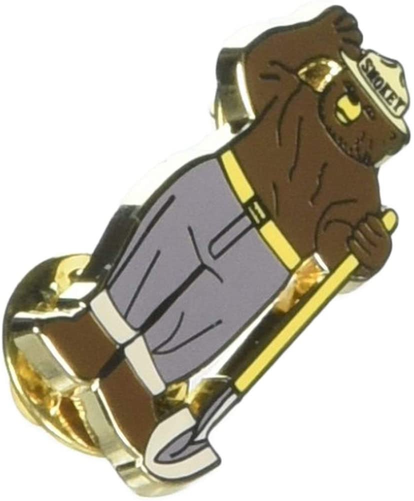 SMOKEY THE BEAR Lapel Pin - Enamel Pin for Backpack Tie Shirt Trading Button Pinback Craft Supply