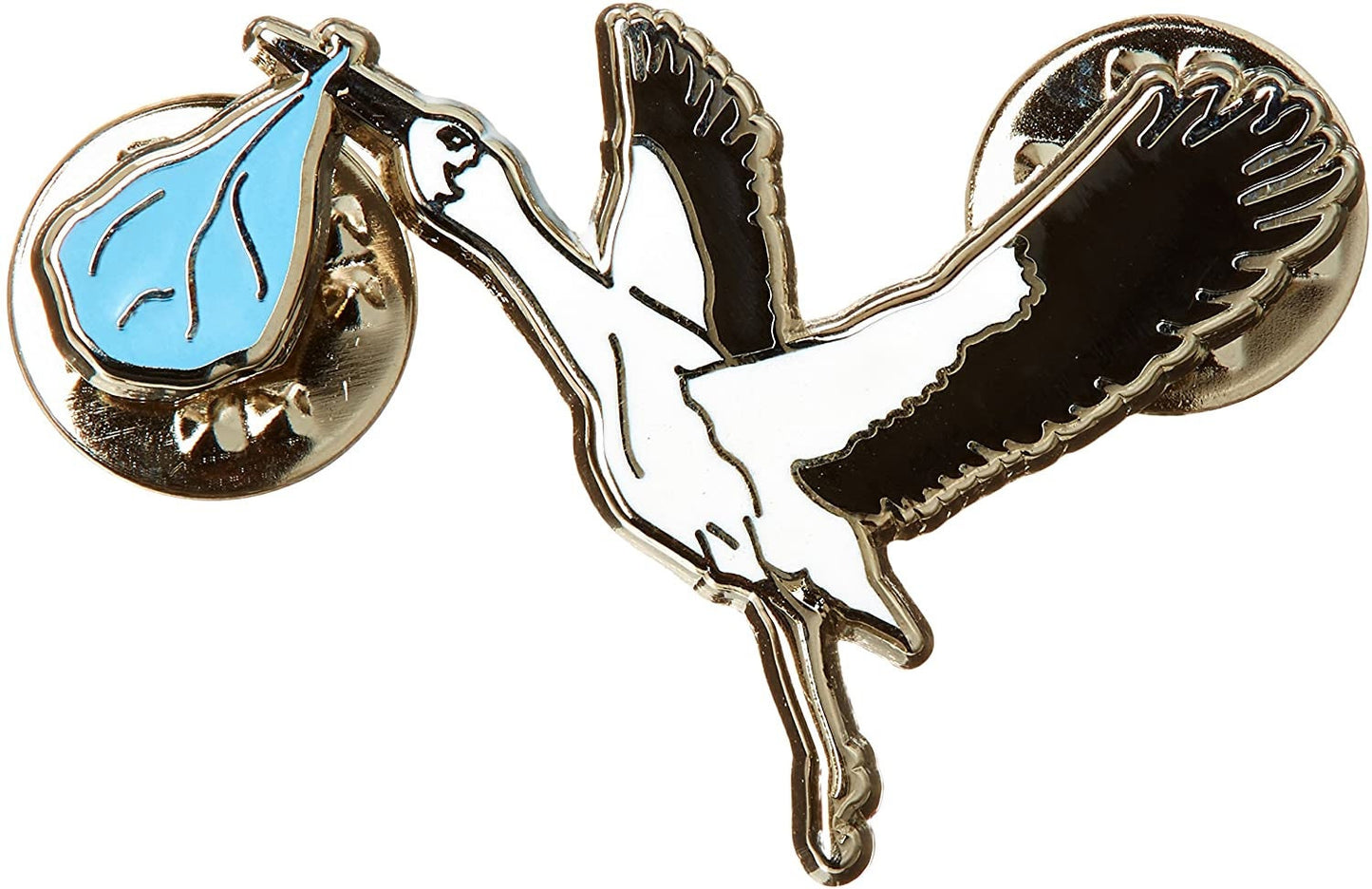 BLUE STORK Baby Boy Lapel Pin - Enamel Pin for Backpack Tie Shirt Trading Button Pinback Craft Supply