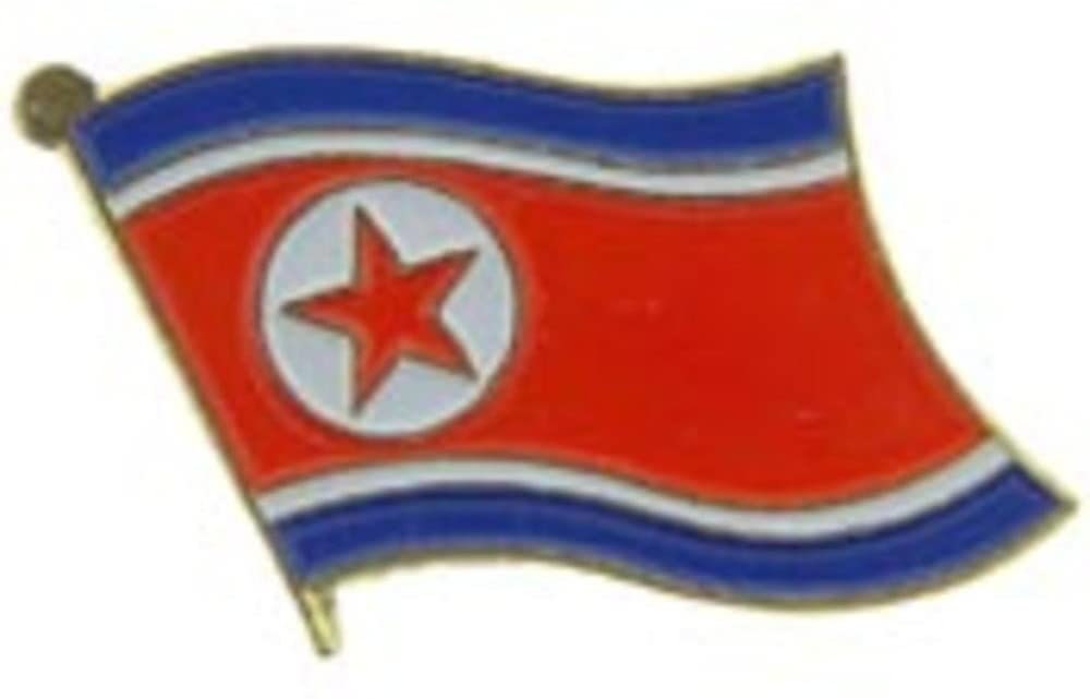 NORTH KOREA World National Flag Lapel Pin - Enamel Pin for Backpack Tie Shirt Trading Button Pinback