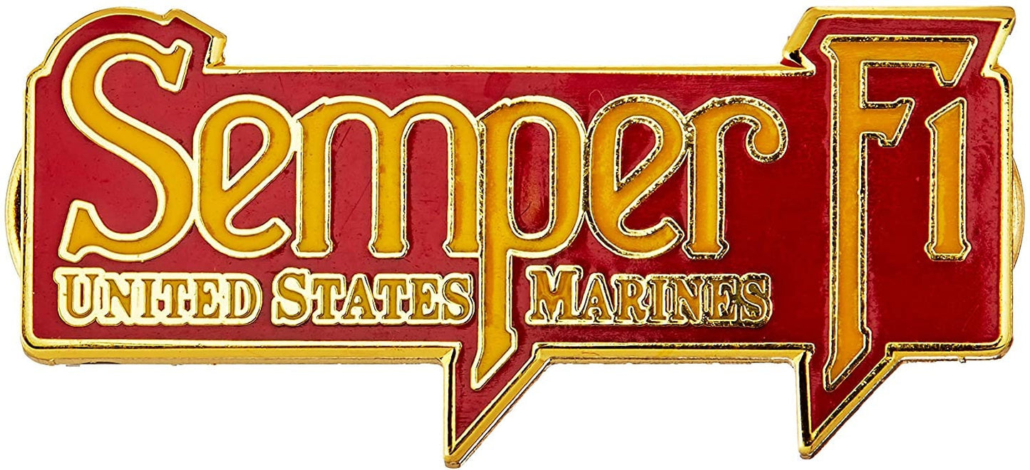 USMC MARINES Semper FI Military Lapel Pin - Enamel Pin for Backpack Tie Shirt Trading Button Pinback Craft Supply