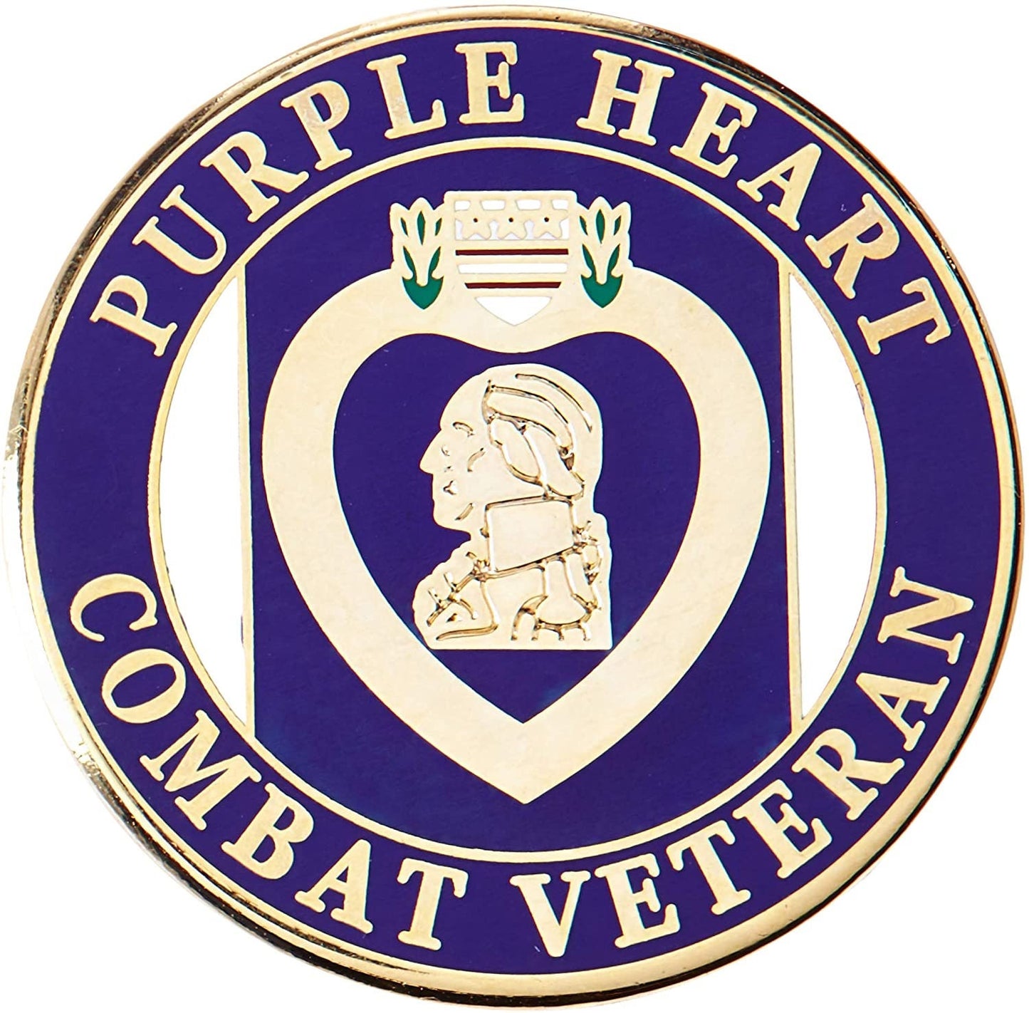 PURPLE HEART Combat Veteran Military Lapel Pin - Enamel Pin for Backpack Tie Shirt Trading Button Pinback Craft Supply