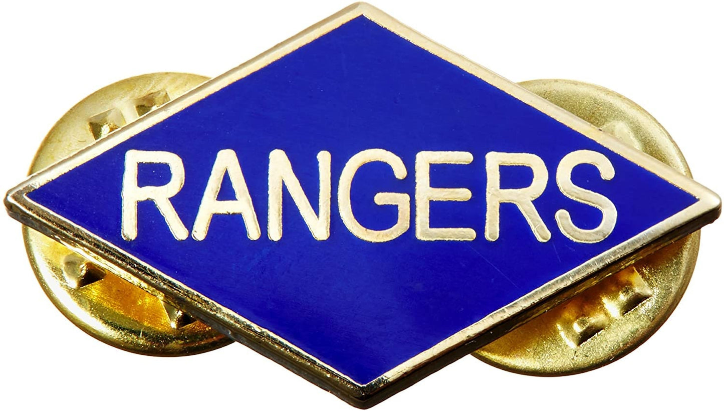 US ARMY Rangers Diamond Tab Military Lapel Pin - Enamel Pin for Backpack Tie Shirt Trading Button Pinback Craft Supply