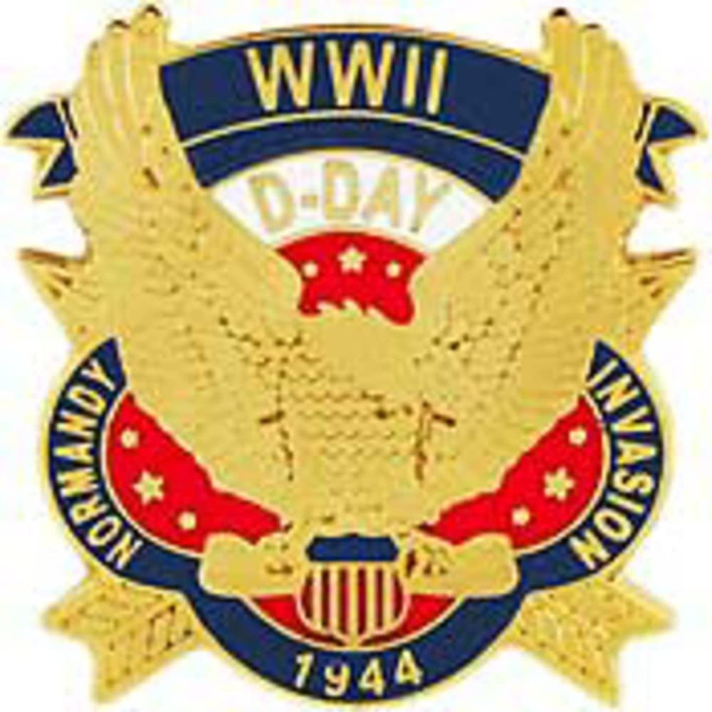 WWII Normandy Invasion D-Day 1944 Military Lapel Pin - Enamel Pin for Backpack Tie Shirt Trading Button Pinback Craft Supply