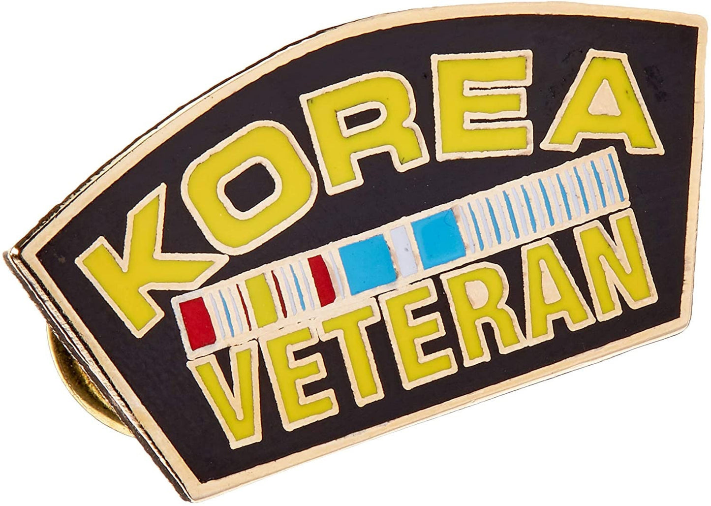 KOREA VETERAN Ribbon Military Lapel Pin - Enamel Pin for Backpack Tie Shirt Trading Button Pinback Craft Supply