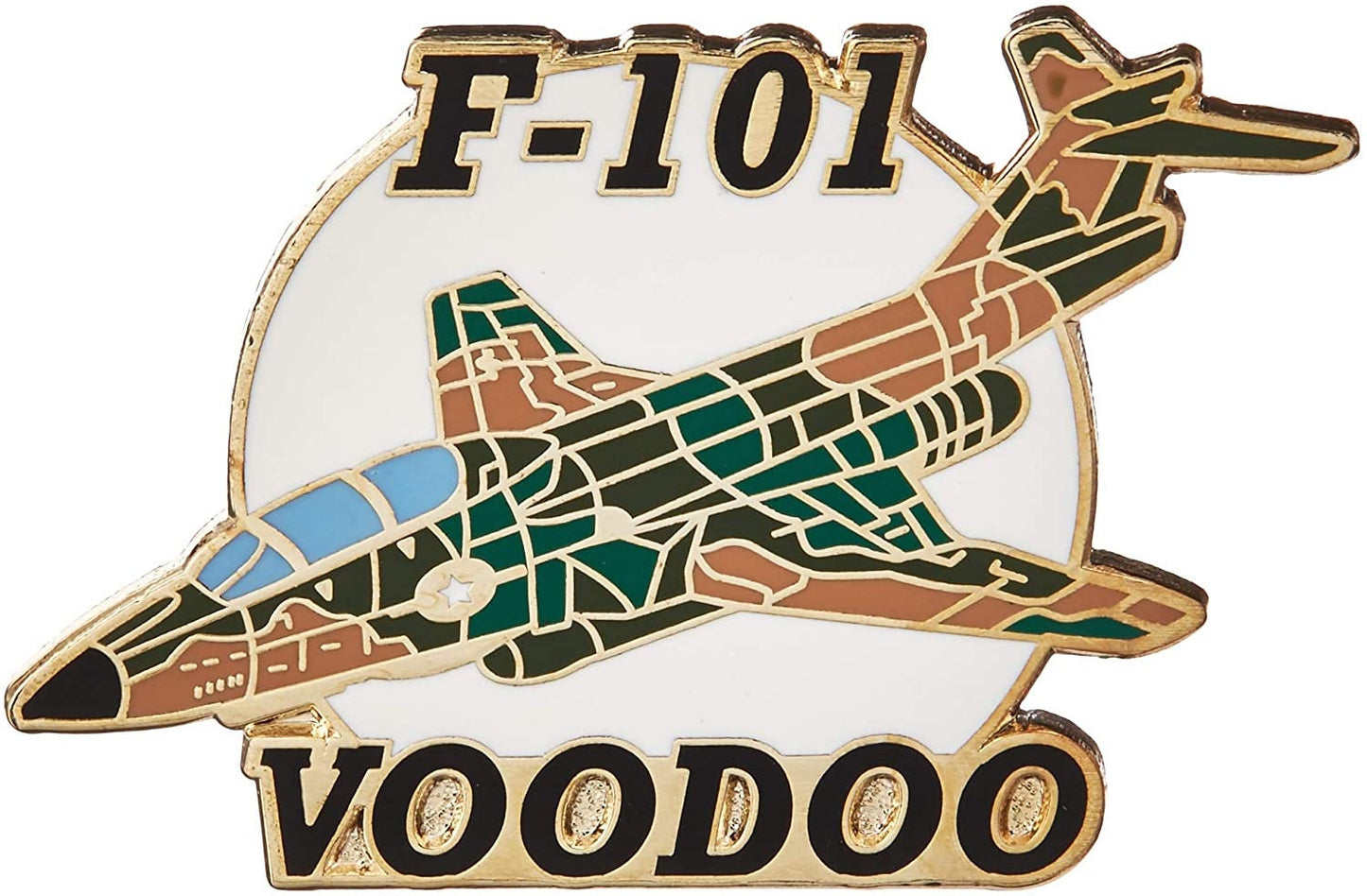 US AIR FORCE Voodoo F-101 McDonnell Military Lapel Pin - Enamel Pin for Backpack Tie Shirt Trading Button Pinback Craft Supply