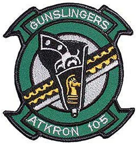 US NAVY Atkron 105 Gunslingers Attack Squadron VFA-105 Embroidered Patch Applique - Usn Seals United States Military Craft Supply