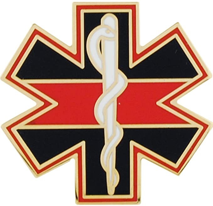 EMS First Responder Firefighter Paramedic Lapel Pin - Enamel Pin for Backpack Tie Shirt Trading Button Pinback Craft Supply