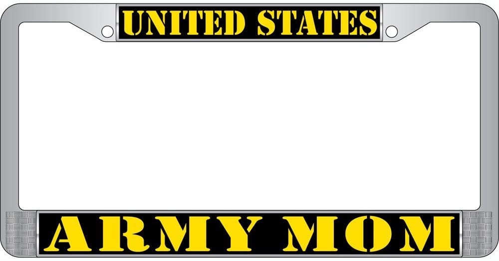 UNITED STATES ARMY Mom Metal License Plate Frame - U.S. Army Proud Mother Craft Supply