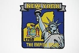NEW YORK State Map Embroidered Patch Applique - USA United States of America Patch Craft Supply