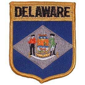 DELAWARE State Shield Embroidered Patch Applique - USA United States of America Patch