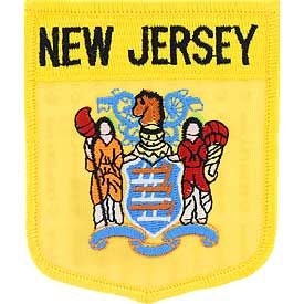 NEW JERSEY State Shield Embroidered Patch Applique - USA United States of America Patch